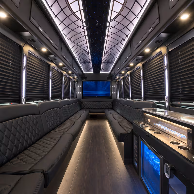 30 Passenger Party Bus Inside