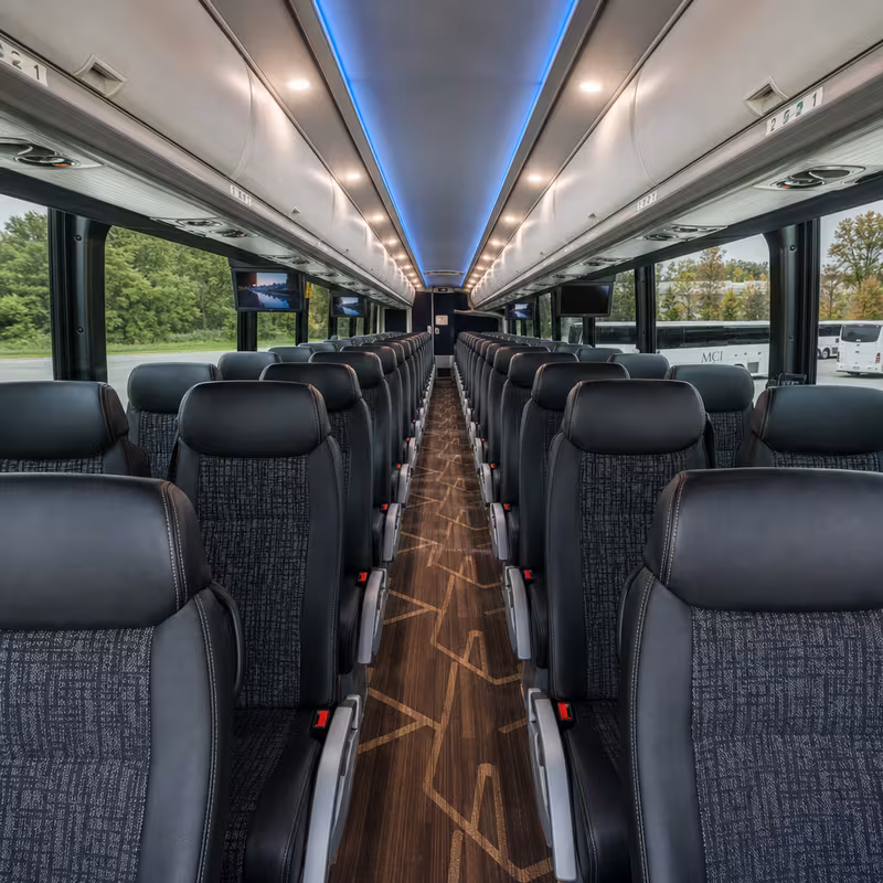 40-56 Passenger Charter Bus Interior