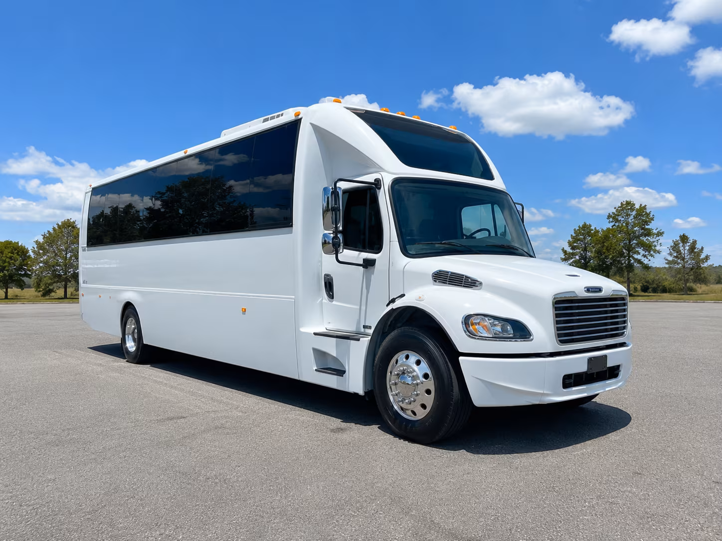 Interior of a party bus rental serving Orlando
