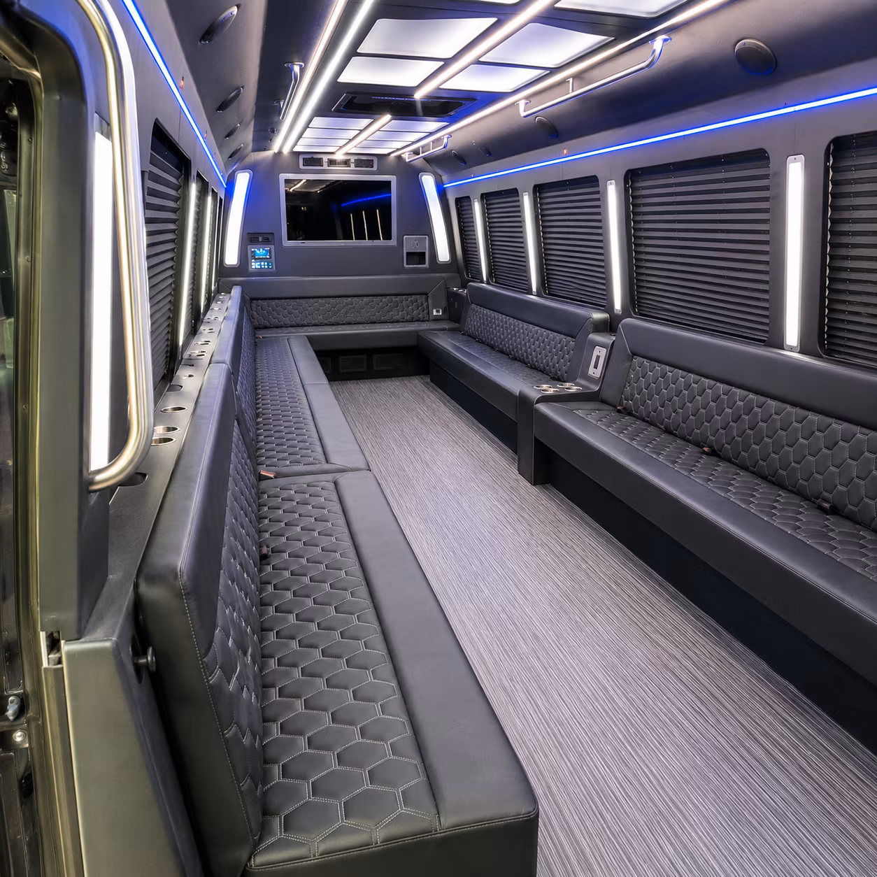 Orlando School Event Transportation party bus interior