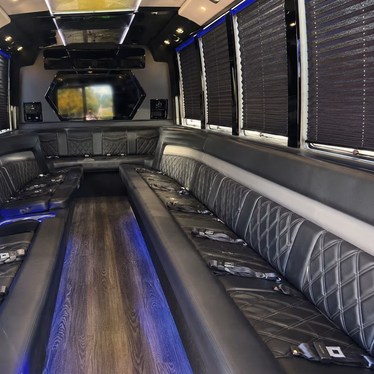 Orlando Sporting Event Transportation party bus exterior