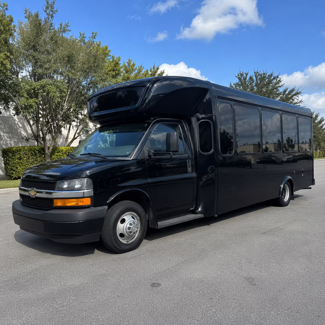 Orlando Wedding Transportation party bus exterior