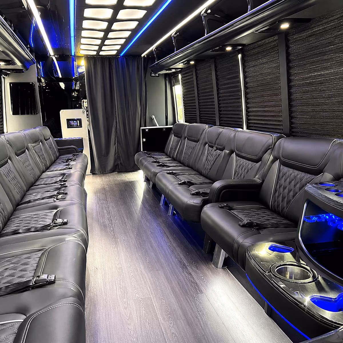 Orlando Winery Tour & Pub Crawl Transportation party bus interior