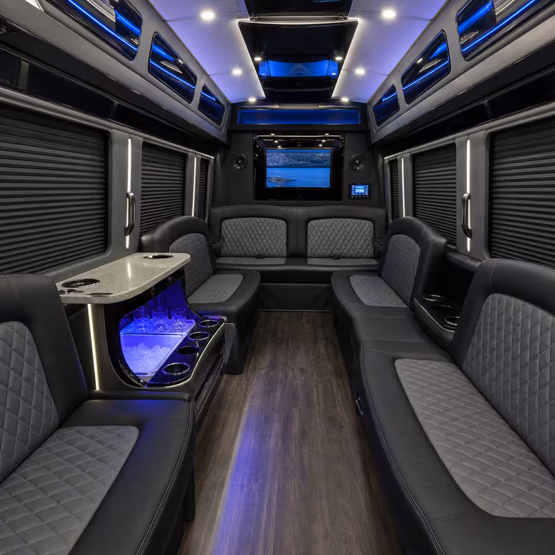 14 Passenger Sprinter Limo Interior